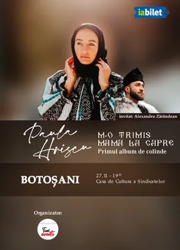 Botosani: Concert de colinde Paula Hriscu: M-o trimis mama la capre!