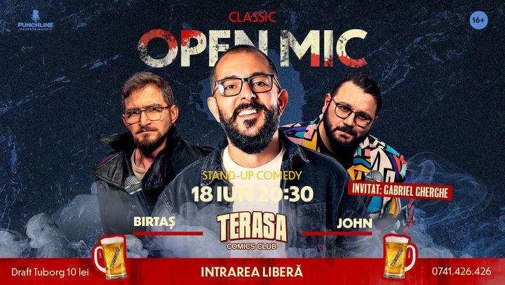 Stand-up Comedy OpenMic pe Terasa ComicsClub!