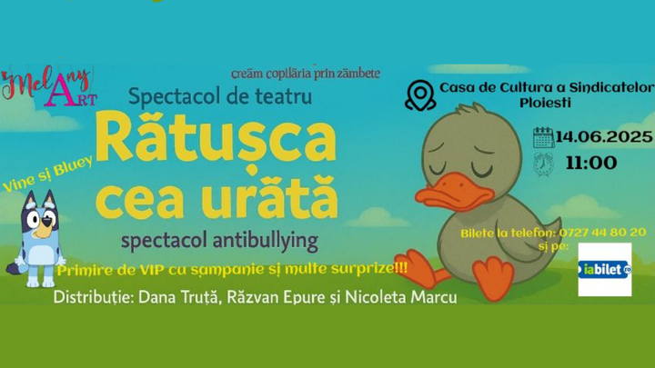Ploiesti: Ratusca cea urata – spectacol interactiv pentru copii