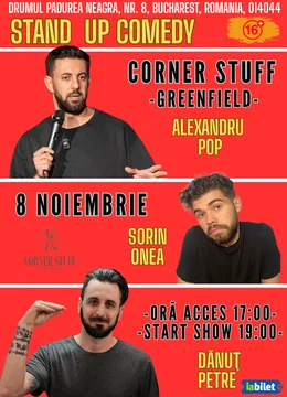 Stand-up Comedy cu Danut Petre, Alexandru Pop si Sorin Onea