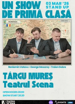 Târgu Mureș: Un Show de Primă Clasă | Stand-up Comedy cu Beniamin Vatavu, George Mesaroș și Traian Dobra