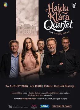 Bistrița: Concert de Jazz - Hajdu Klára Quartet feat. Borbély Mihály