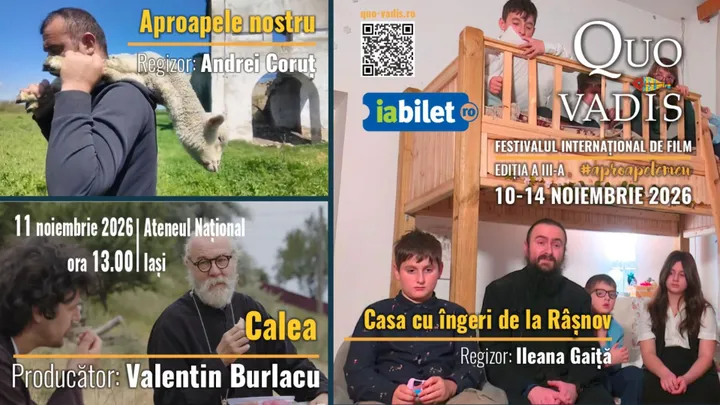 Iași: Proiecție filme: Aproapele nostru, Casa cu îngeri de la Râșnov, Calea