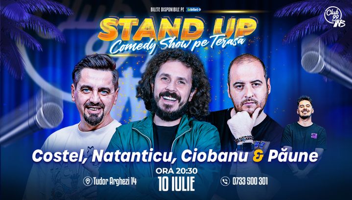 Stand-up Comedy cu Costel, Natanticu, Andrei Ciobanu - Păune la Terasa TNB