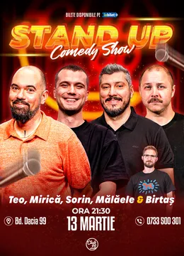 Stand-up Comedy cu Teo, Sergiu Mirică, Sorin Pârcălab, Mălăele - Birtaș la Club 99