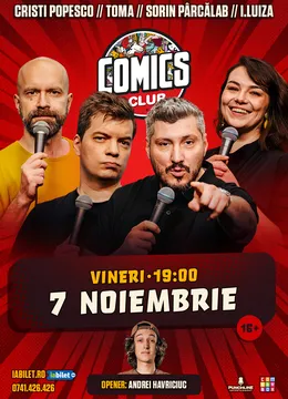 Stand-up cu Cristi Popesco, Toma, Sorin și Virgil pe Terasa ComicsClub!
