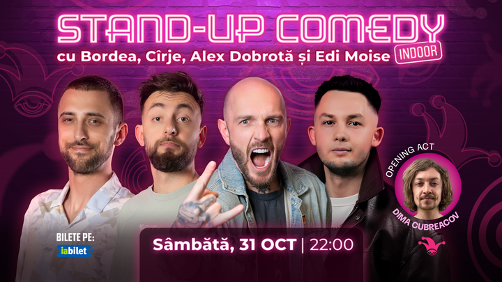 The Fool: Stand-up comedy cu Bordea, Cîrje, Alex Dobrotă și Edi Moise