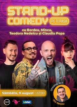 The Fool: Stand-up Comedy pe terasă cu Bordea, Mincu, Teodora Nedelcu și Claudiu Popa