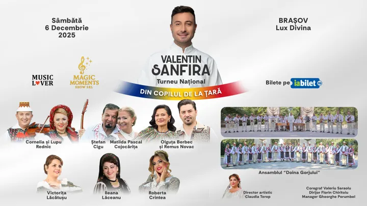 Brașov: Valentin Sanfira - "Din copilul de la țară"