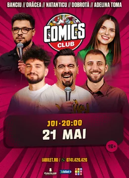 Stand-up cu Natanticu, Dracea, Banciu, Dobrota, Adelina la ComicsClub!