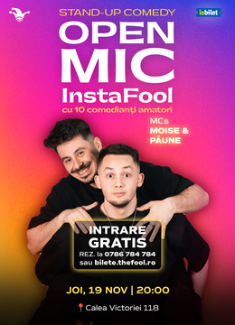 The Fool: Open-Mic INSTA FOOL MCs: Păune & Moise