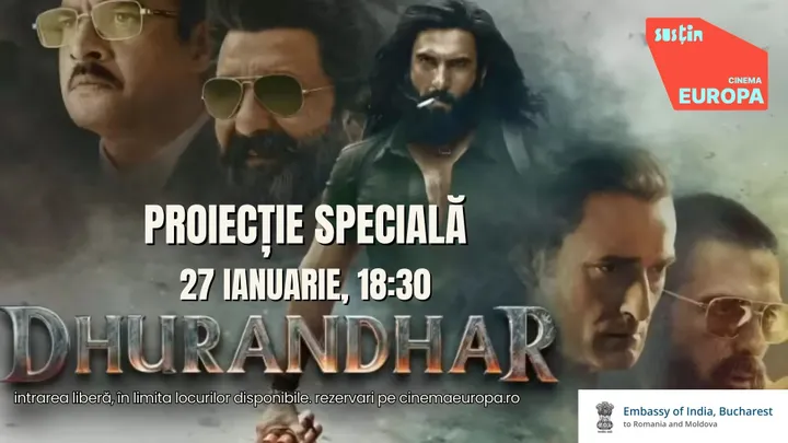 Dhurandhar - proiecție specială cu sprijinul Ambasadei Indiei în România