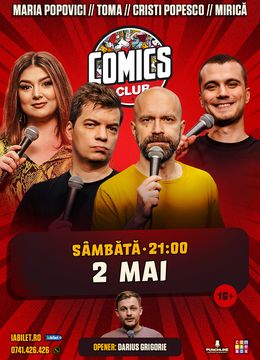 Stand-up cu Cristi Popesco, Toma, Maria Popovici și Mirică la ComicsClub!