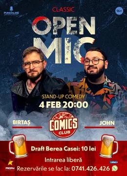 Stand-up Comedy OpenMic la ComicsClub!