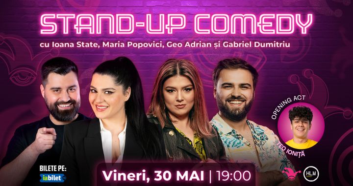 The Fool: Stand-up comedy cu Maria Popovici, Ioana State, Geo Adrian și Gabriel Dumitriu