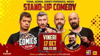Stand-up cu Cristi Popesco, Toma, Sorin și Nego la ComicsClub!