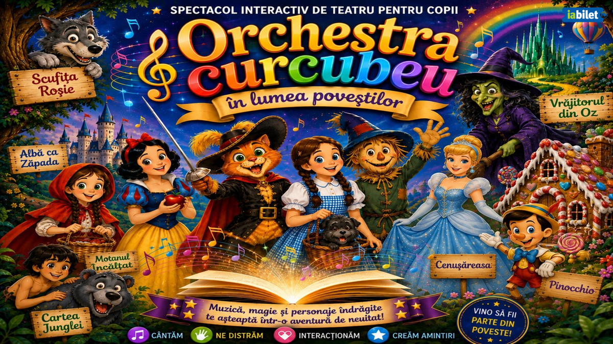 Orchestra Curcubeu - spectacol de teatru pentru copii