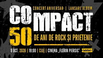 Cluj-Napoca: Concert „COMPACT – 50 DE ANI de rock și prietenie”