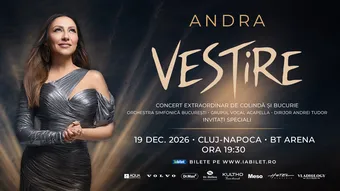 Cluj-Napoca: Andra - “VESTIRE” • 19 dec. 2026 (Concert Extraordinar de Crăciun)