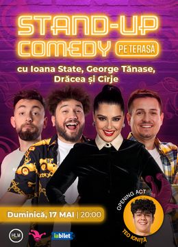 The Fool Terasa: Stand-up comedy cu Ioana State, George Tănase, Drăcea și Cîrje