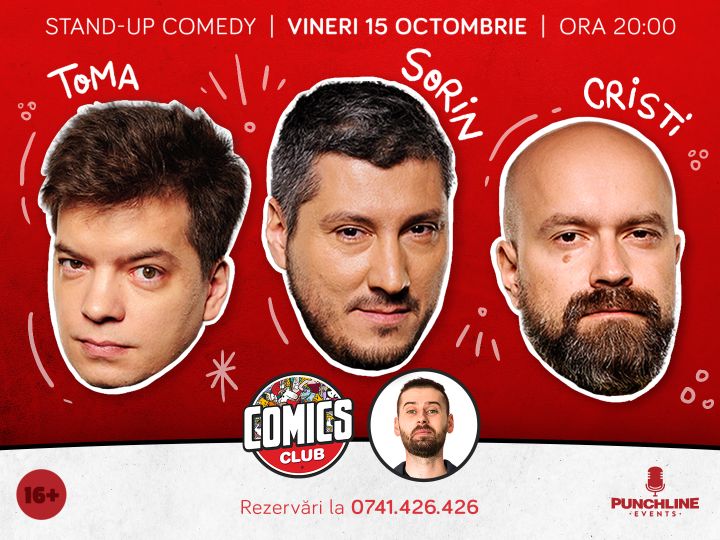 Stand-up cu Cristi, Toma și Sorin în ComicsClub!