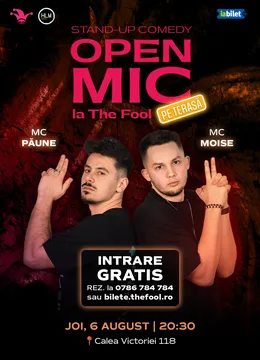 The Fool Terasa: Open Mic: MCs Moise & Păune