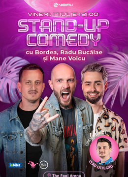 Costinești: The Fool Arena - Stand-up comedy cu Bordea, Radu Bucălae și Mane Voicu
