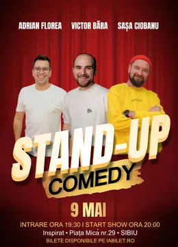 Sibiu:  Stand-Up Comedy cu Băra, Sașa & Adrian