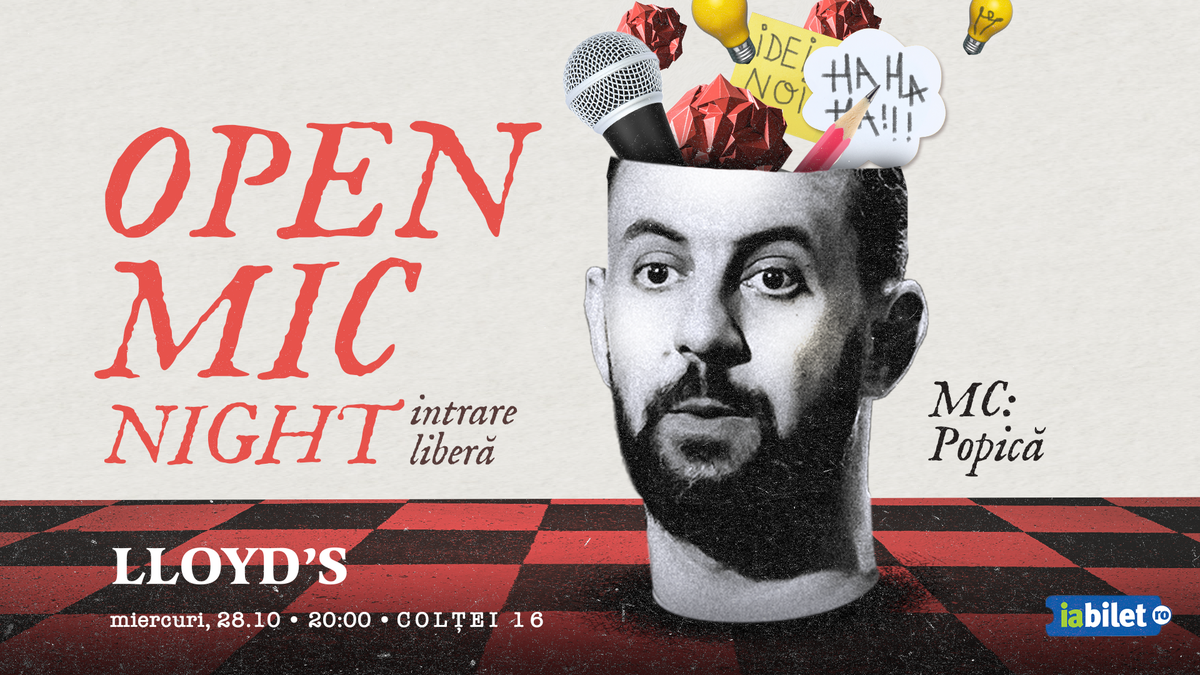 Lloyd's: Stand-up comedy Open Mic cu MC Popică 28.10