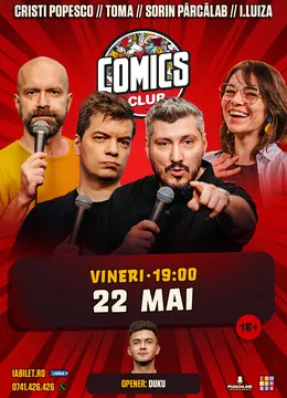 Stand-up cu Cristi Popesco, Toma, Sorin și Ioana Luiza la ComicsClub!