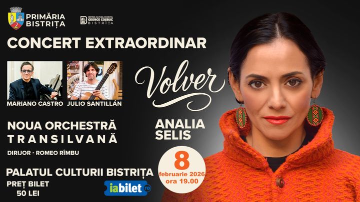 Bistrița: Volver - Concert extraordinar cu Analia Selis