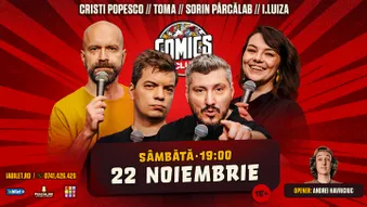 Stand-up cu Cristi Popesco, Toma, Sorin și Ioana Luiza la ComicsClub!