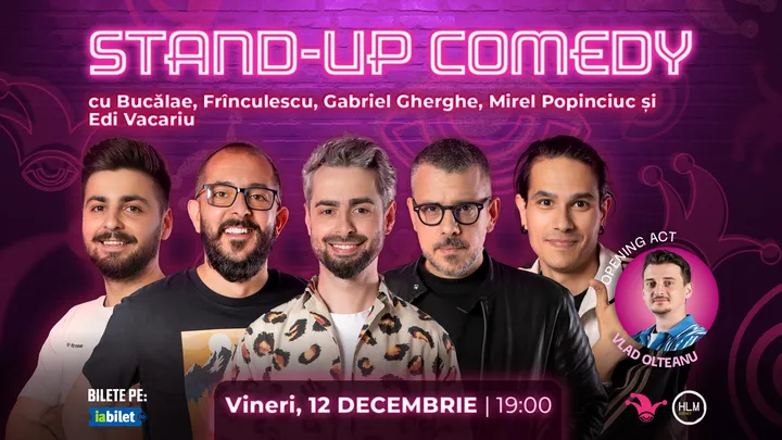 The Fool: Stand-up comedy cu Bucălae, Frînculescu, Gabriel Gherghe, Mirel Popinciuc și Edi Vacariu