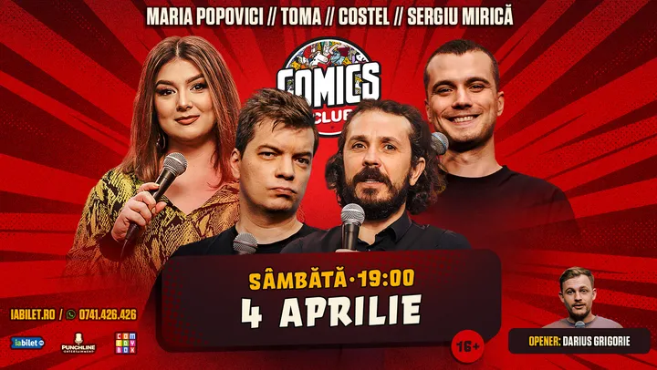 Stand-up cu Toma, Costel, Maria și Mirică la ComicsClub!