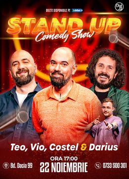 Stand-up Comedy cu Teo, Vio, Costel - Darius Grigorie la Club 99
