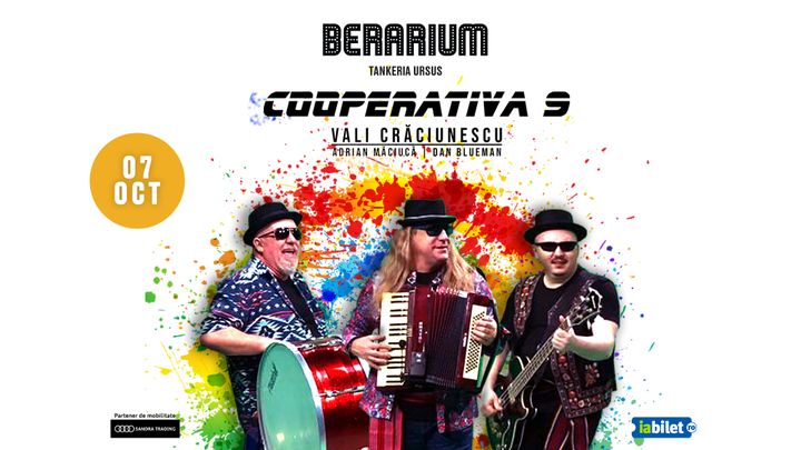 Iași: Concert Vali Crăciunescu – Cooperativa 9 / BERARIUM Tankeria Ursus