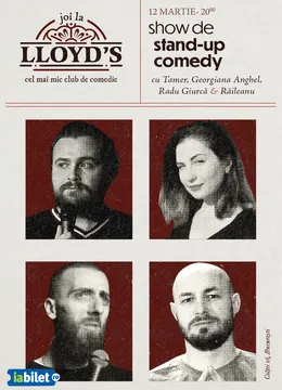 Lloyd's: Stand-up comedy cu Tamer, Georgiana Anghel, Radu Giurcă și Cătălin Răileanu