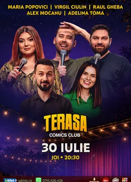 Stand-up cu Maria Popovici, Mocanu, Virgil, Raul și Adelina pe Terasa ComicsClub!