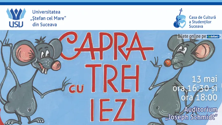 Suceava: Teatru pentru copii „Capra cu trei iezi” | ora 18:00
