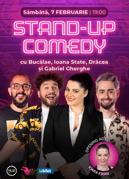 The Fool: Stand-up comedy cu Bucălae, Ioana State, Drăcea și Gabriel Gherghe