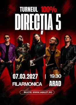 Arad: Concert Direcția 5 - „100% Direcția 5”