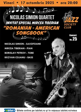 Galati: Concert Nicolas Simion Quartet (invitat: Mircea Tiberian)