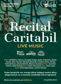 Iasi: Recital Caritabil - Live Music @ Grădina VERT