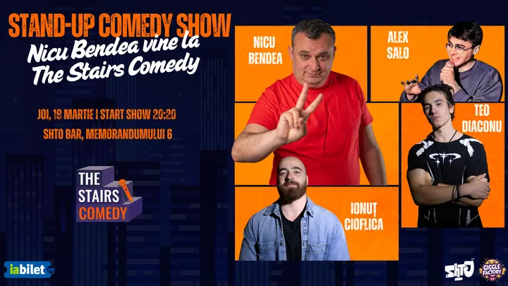 Cluj-Napoca: The Stairs Comedy: Nicu Bendea vine la The Stairs Comedy | Stand-up Comedy Show