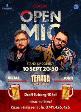 Stand-up Comedy Open Mic pe Terasa ComicsClub!