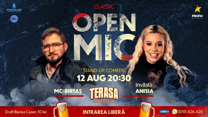 Stand-up Comedy OpenMic pe Terasa ComicsClub!