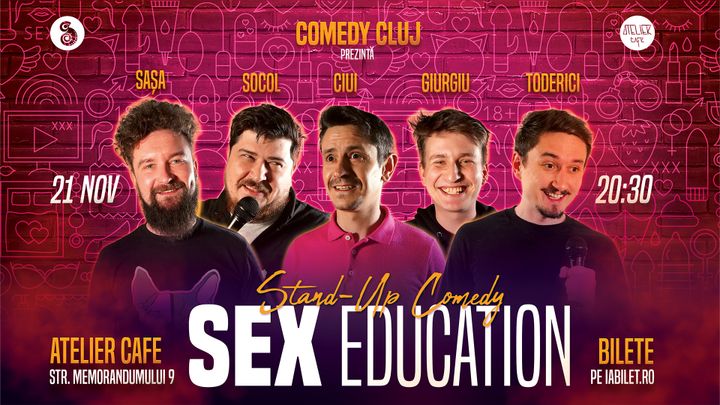 Cluj-Napoca: Show de stand up by Comedy Cluj - Sex Education