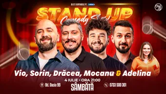 Stand-up Comedy cu Vio, Sorin Pârcălab, Drăcea, Mocanu - Adelina Toma la Club 99