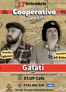 Galati: Stand-up comedy cu Tiganescu si Adi Bobo | Cooperativa Comediei