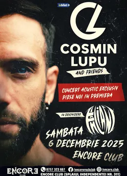 Cosmin Lupu and friends | Concert acustic exclusiv - piese noi in premiera